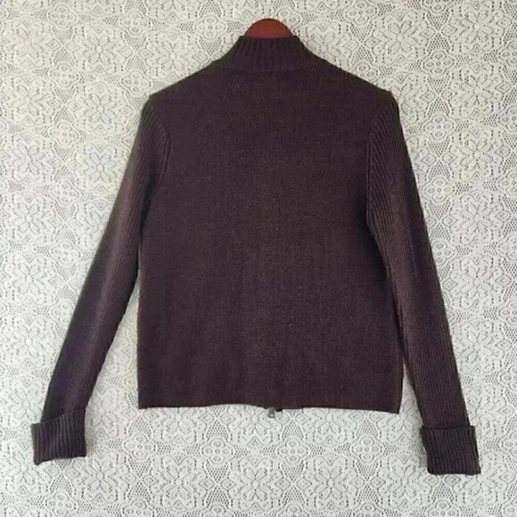 Vintage Jaclyn Smith Classic Wool Blend Full Zip Mock Neck Sweater Women's S‎ - Picture 2 of 7